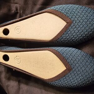 Women's Rothys Blue and Brown Flats